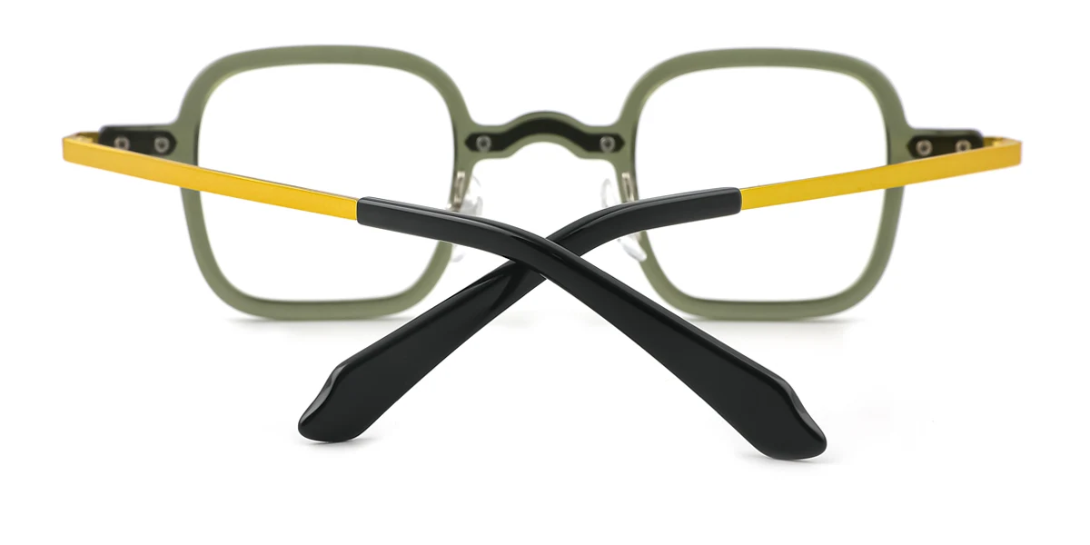 Green Rectangle Simple Classic Retro Unique  Eyeglasses | WhereLight