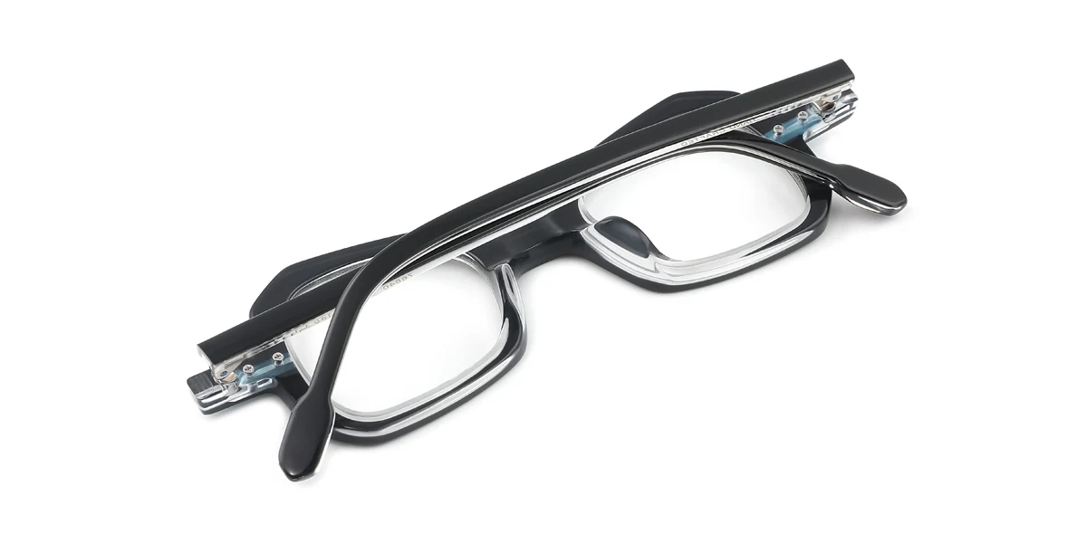 Black Geometric Irregular Retro Unique Gorgeous  Eyeglasses | WhereLight