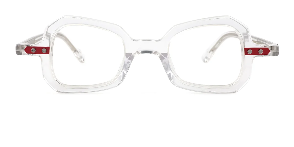 Clear Geometric Irregular Retro Unique Gorgeous  Eyeglasses | WhereLight