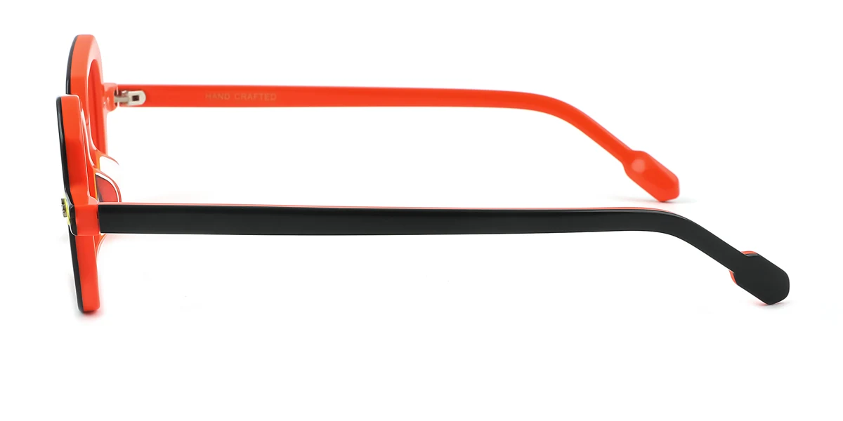 Orange Geometric Irregular Retro Unique Gorgeous  Eyeglasses | WhereLight