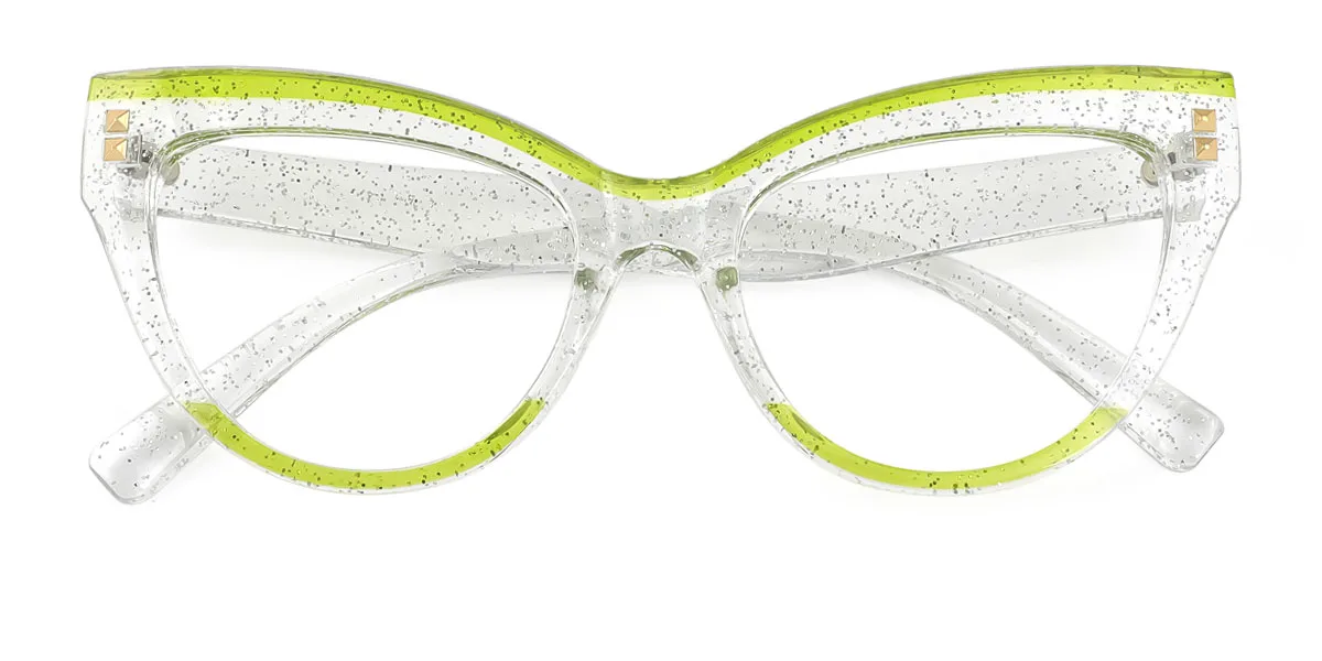 Clear Cateye Classic Unique Gorgeous Custom Engraving Eyeglasses | WhereLight