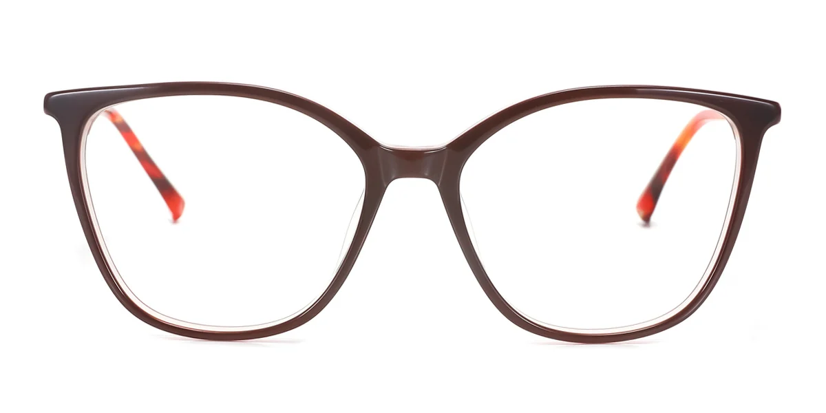 Red Cateye Rectangle Unique Spring Hinges Eyeglasses | WhereLight