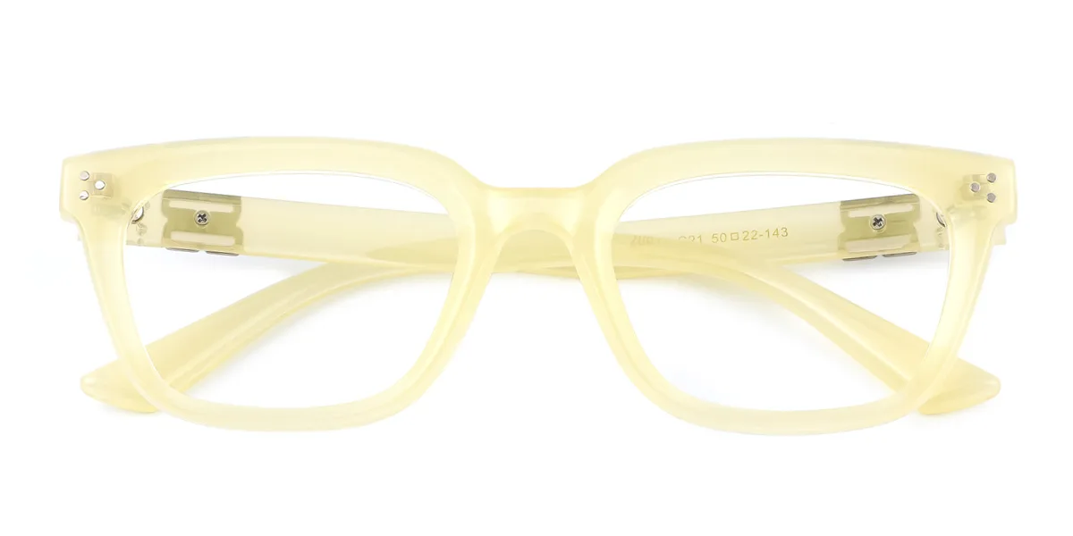 Yellow Rectangle Gorgeous  Eyeglasses | WhereLight
