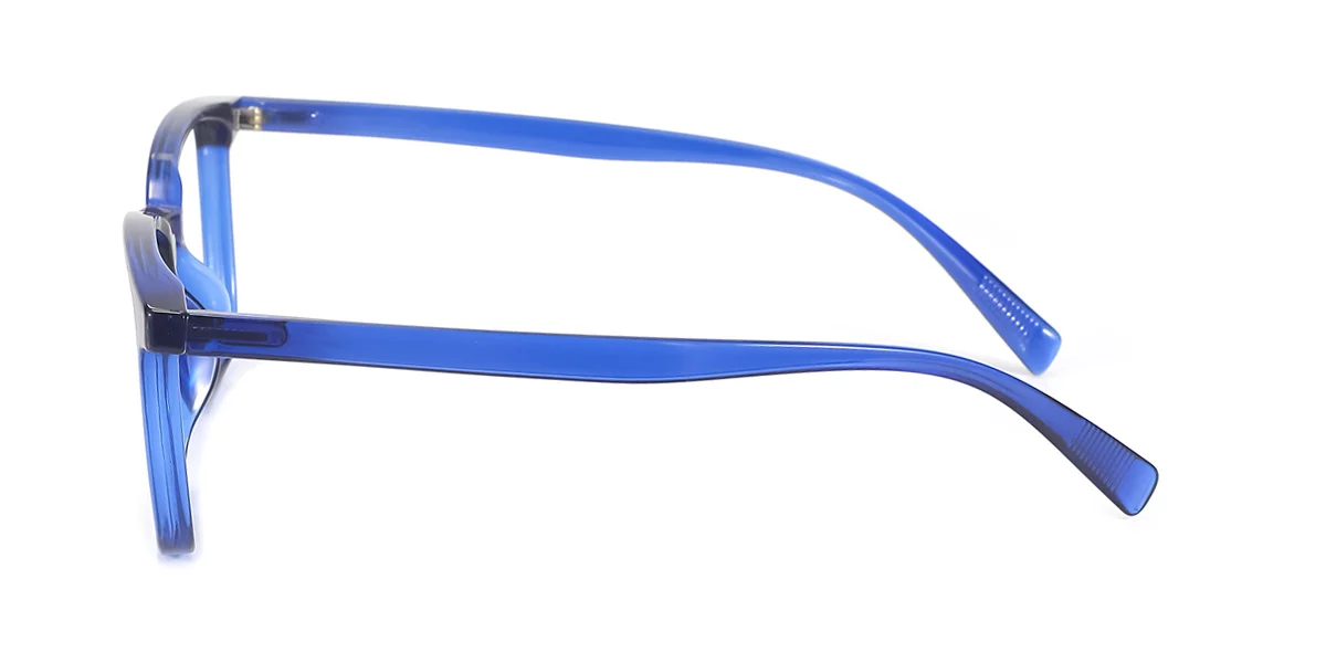 Blue Rectangle Simple  Eyeglasses | WhereLight