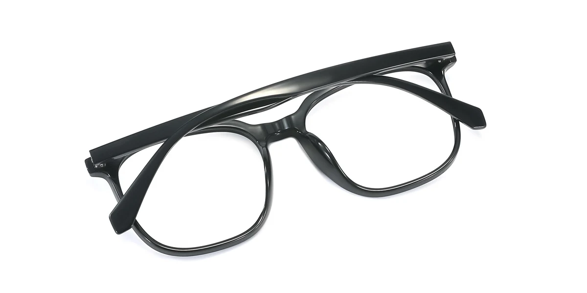 Black Rectangle Unique  Eyeglasses | WhereLight