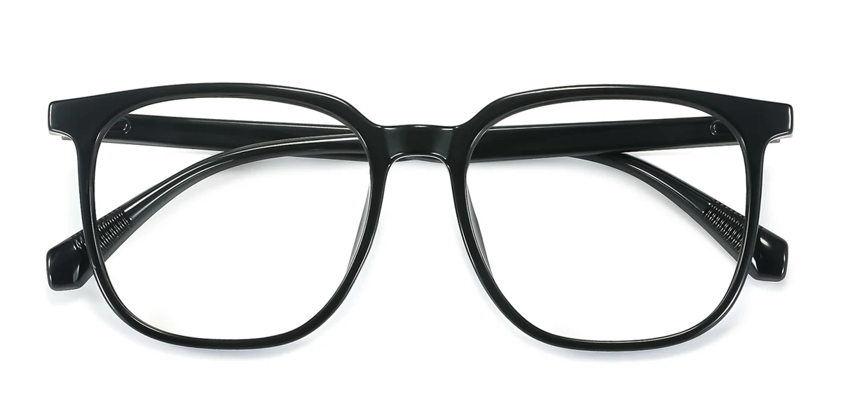 Black Rectangle Unique  Eyeglasses | WhereLight