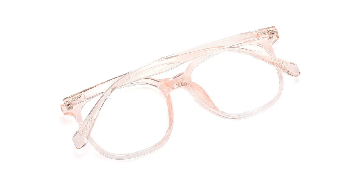 Pink Rectangle Unique  Eyeglasses | WhereLight