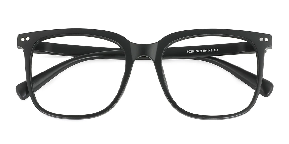 Black Rectangle Gorgeous Custom Engraving Eyeglasses | WhereLight