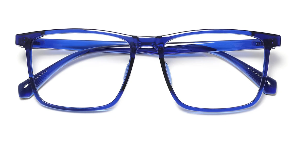 Blue Rectangle Gorgeous  Eyeglasses | WhereLight