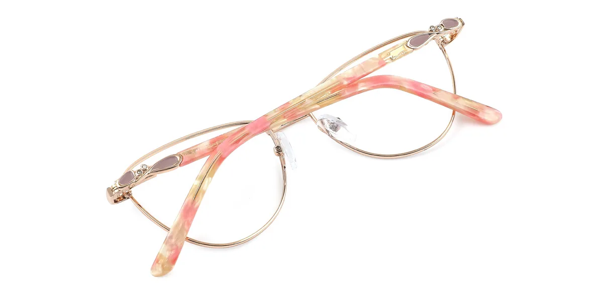 Pink Cateye Unique Gorgeous Spring Hinges Eyeglasses | WhereLight
