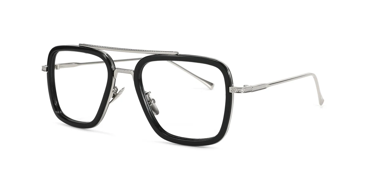 Black Aviator Unique  Eyeglasses | WhereLight