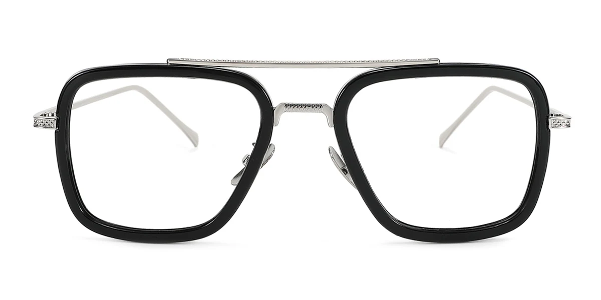 Black Aviator Unique  Eyeglasses | WhereLight