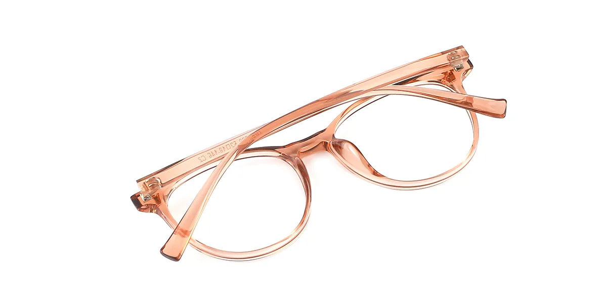 Brown Round Simple Classic Super Light Eyeglasses | WhereLight