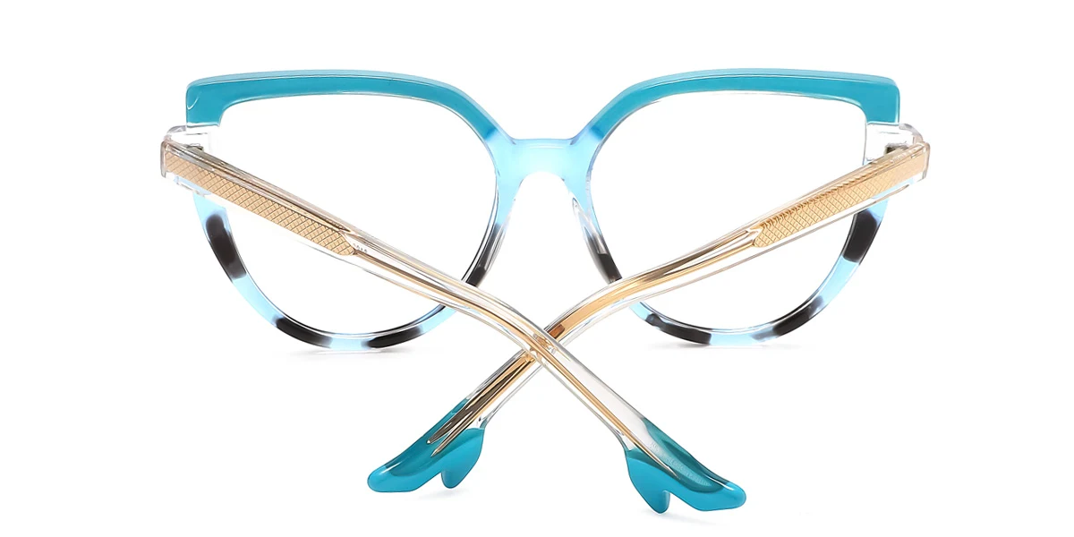 Blue Cateye Gorgeous Spring Hinges Eyeglasses | WhereLight