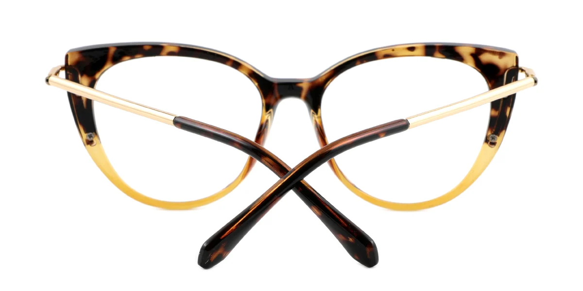 Tortoiseshell Cateye Simple Retro Spring Hinges Custom Engraving Eyeglasses | WhereLight