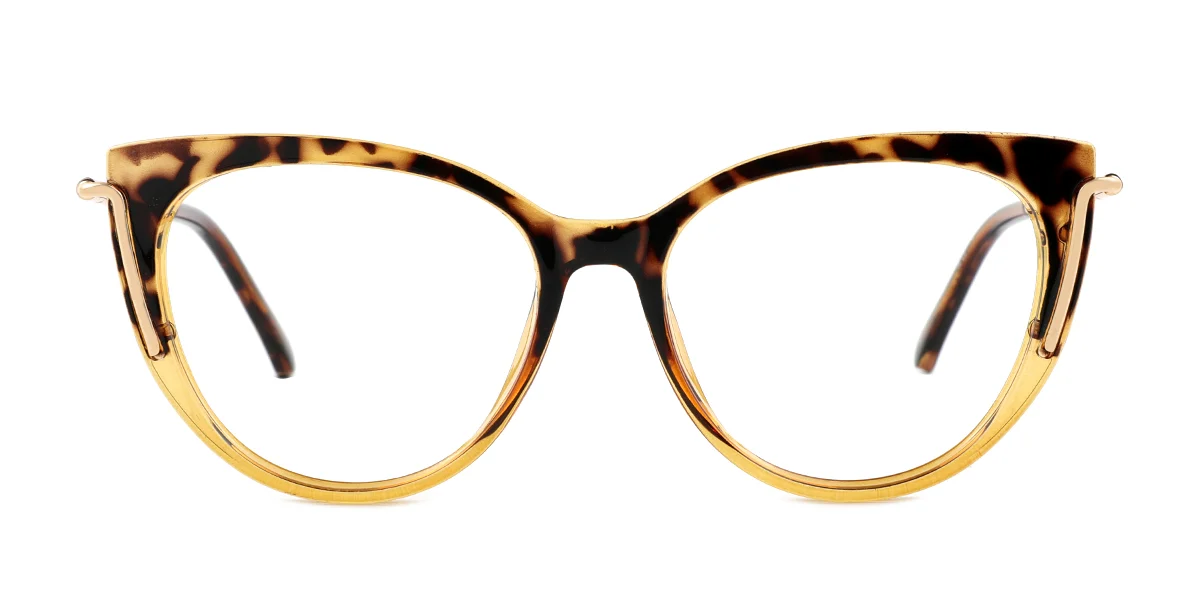 Tortoiseshell Cateye Simple Retro Spring Hinges Custom Engraving Eyeglasses | WhereLight