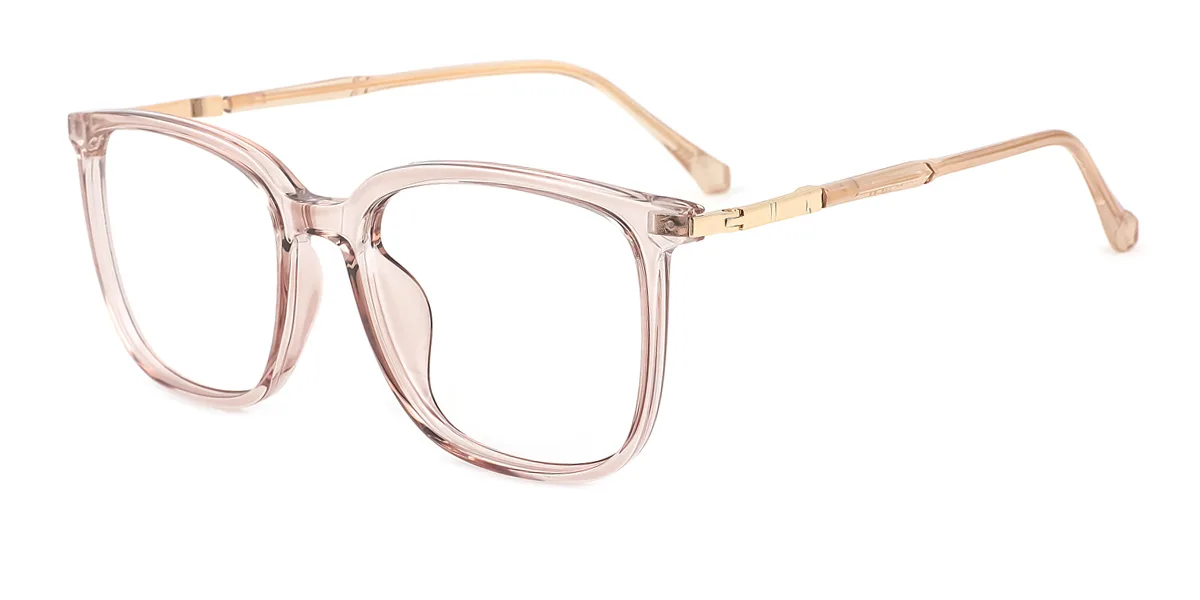 Brown Rectangle Simple Classic Retro Super Light Eyeglasses | WhereLight
