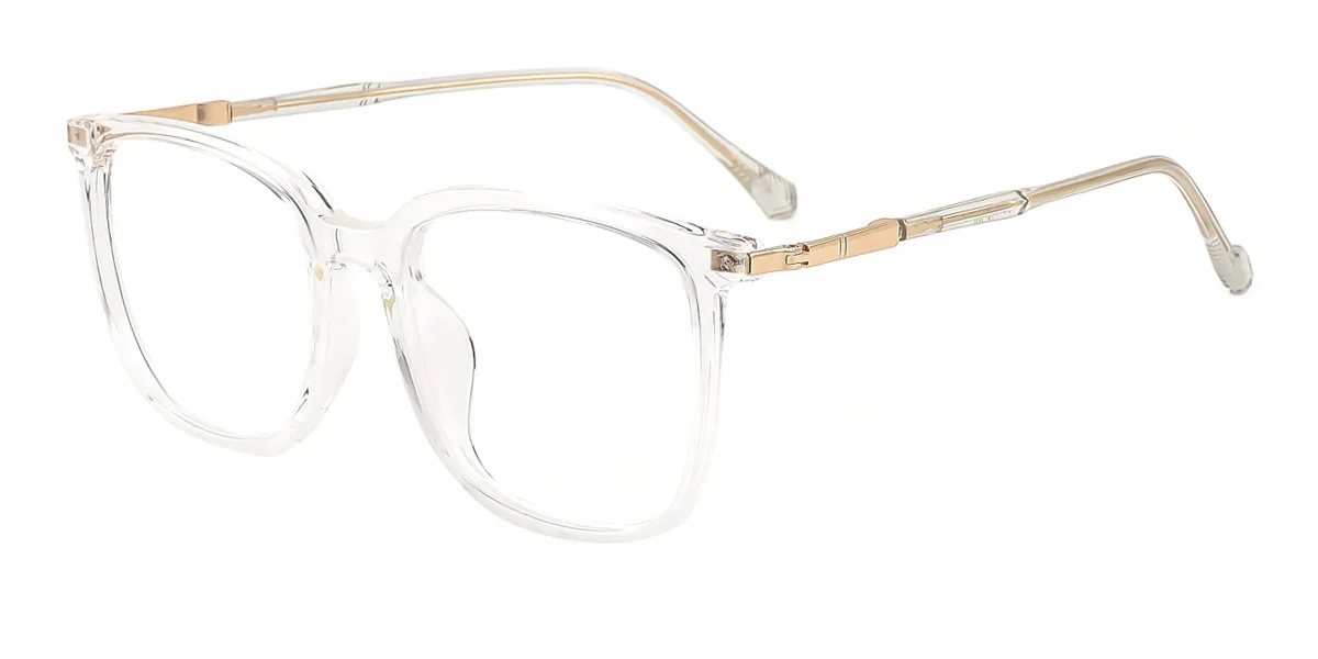 Clear Rectangle Simple Classic Retro Super Light Eyeglasses | WhereLight