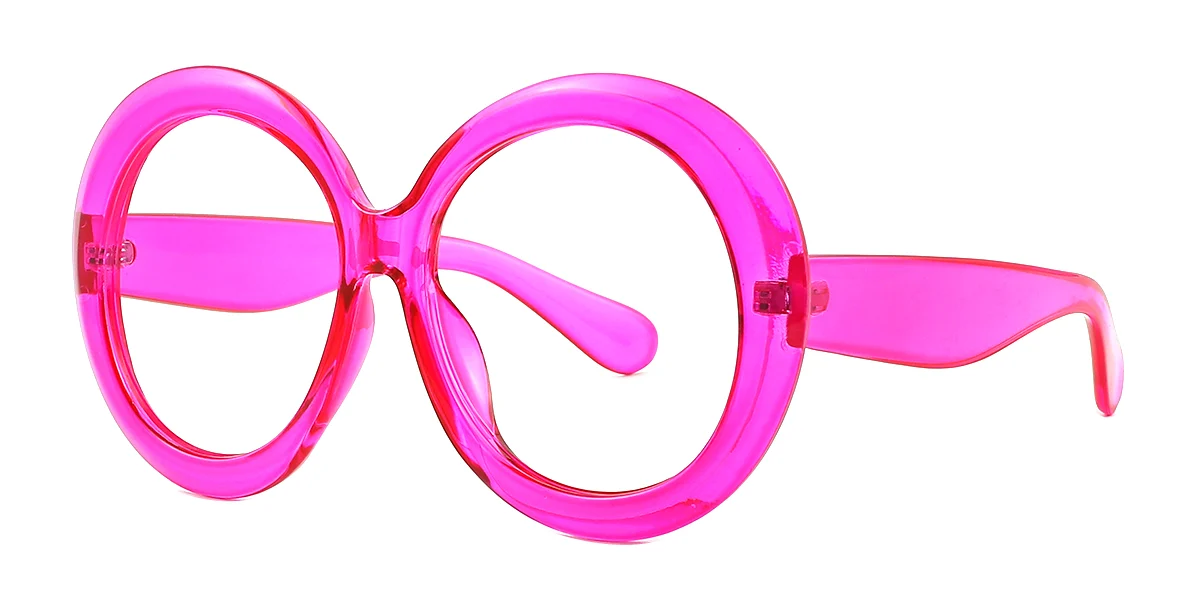 Purple Round Simple Classic Custom Engraving Eyeglasses | WhereLight