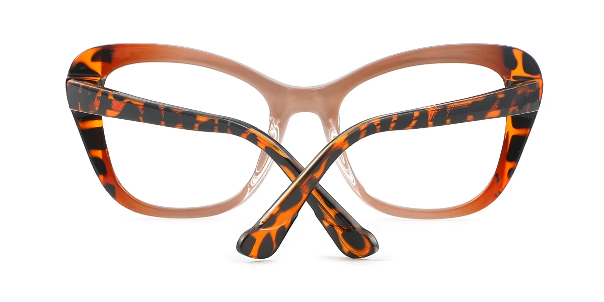 Brown Cateye Retro Custom Engraving Eyeglasses | WhereLight