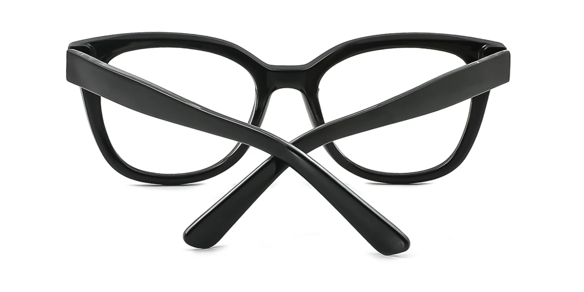 Black Oval Retro Unique Spring Hinges Custom Engraving Eyeglasses | WhereLight