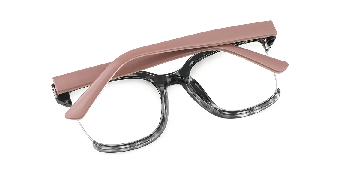 Brown Rectangle Unique Gorgeous Spring Hinges Custom Engraving Eyeglasses | WhereLight
