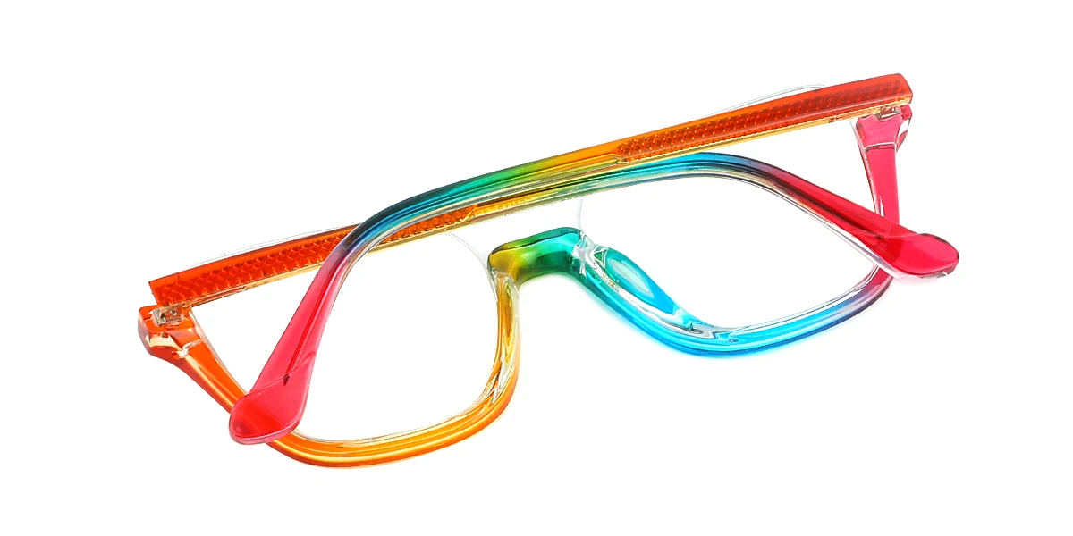 Multicolor Rectangle Simple Spring Hinges Custom Engraving Eyeglasses | WhereLight