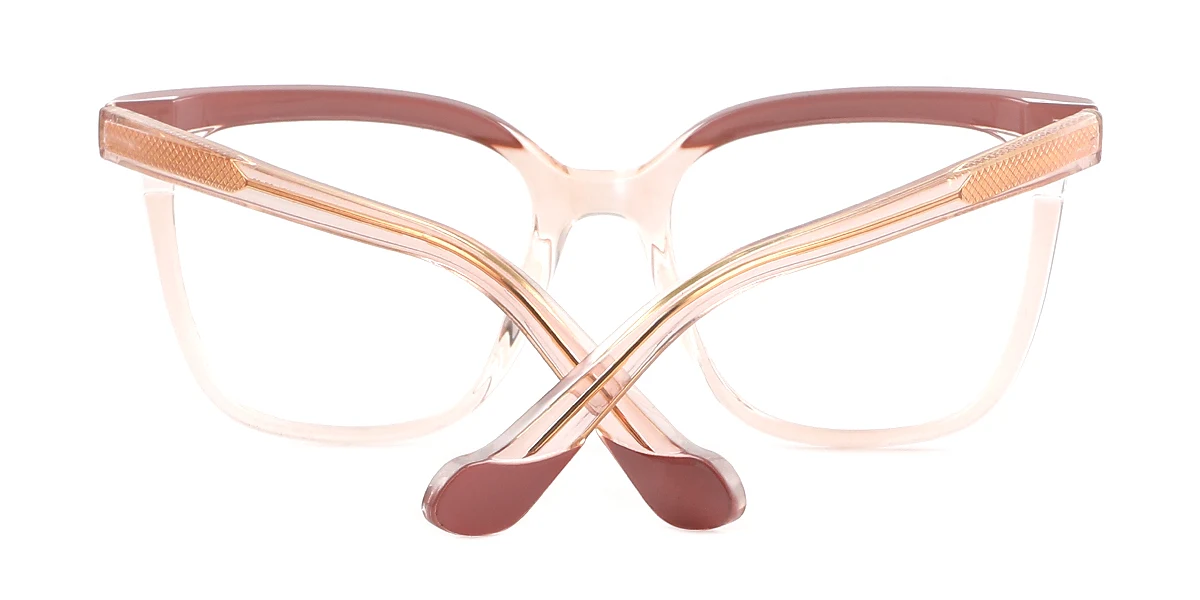 Pink Rectangle Classic Retro Custom Engraving Eyeglasses | WhereLight