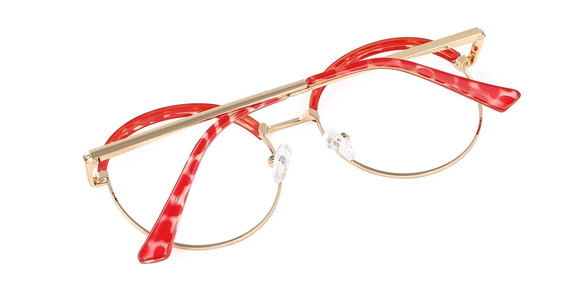 Red Oval Unique Gorgeous  Eyeglasses | WhereLight