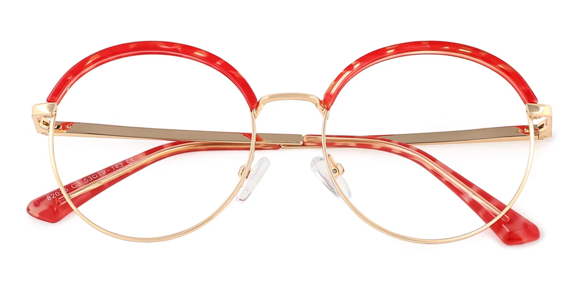 Red Oval Unique Gorgeous  Eyeglasses | WhereLight