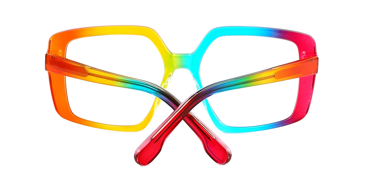 Multicolor Irregular Simple Unique Custom Engraving Eyeglasses | WhereLight