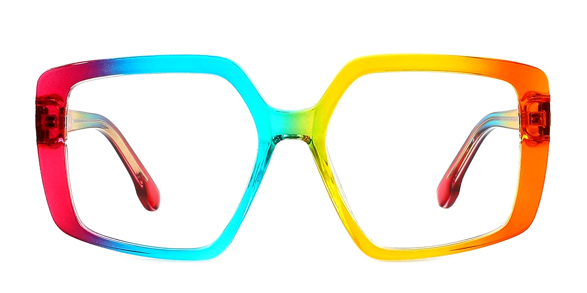 Multicolor Irregular Simple Unique Custom Engraving Eyeglasses | WhereLight