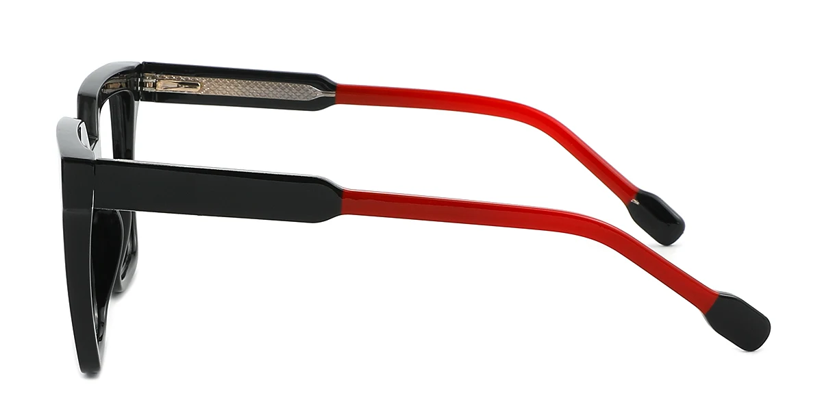 Black Rectangle Retro Custom Engraving Eyeglasses | WhereLight