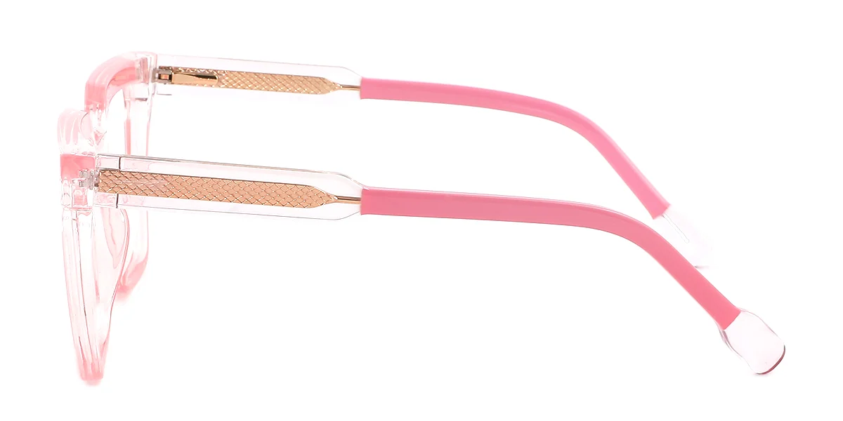 Pink Rectangle Retro Custom Engraving Eyeglasses | WhereLight