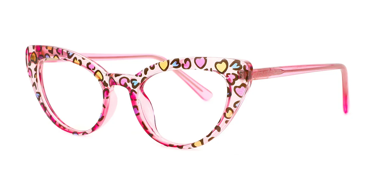 Pink Cateye Unique Gorgeous Custom Engraving Eyeglasses | WhereLight