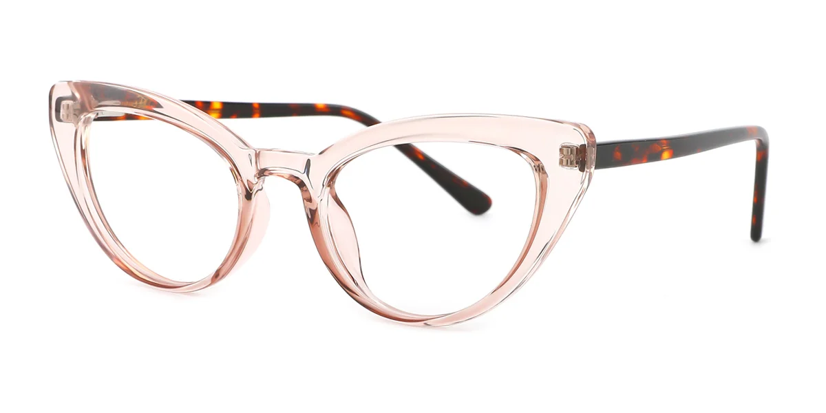 Brown Cateye Unique Spring Hinges Eyeglasses | WhereLight