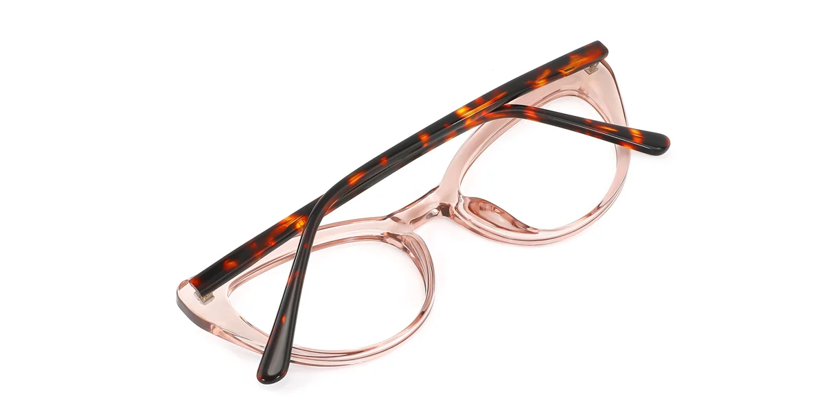 Brown Cateye Unique Spring Hinges Eyeglasses | WhereLight