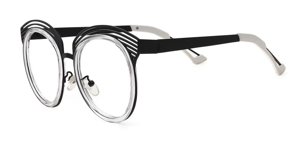 Clear Oval Irregular Retro Unique Gorgeous Custom Engraving Eyeglasses | WhereLight