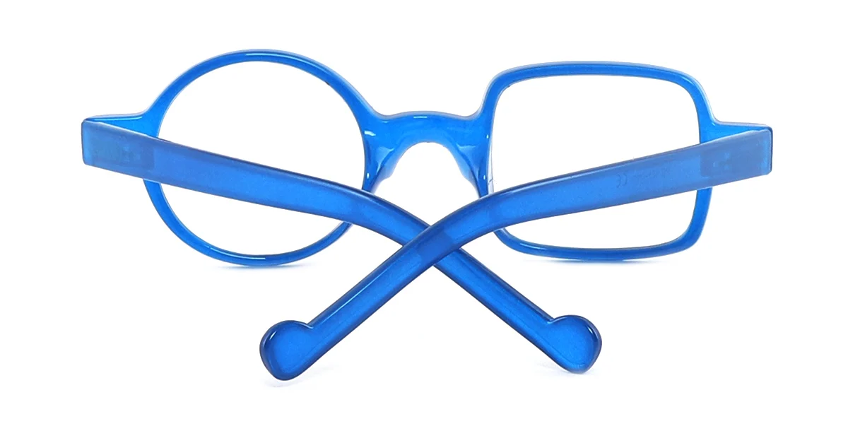Blue Irregular Unique Custom Engraving Eyeglasses | WhereLight