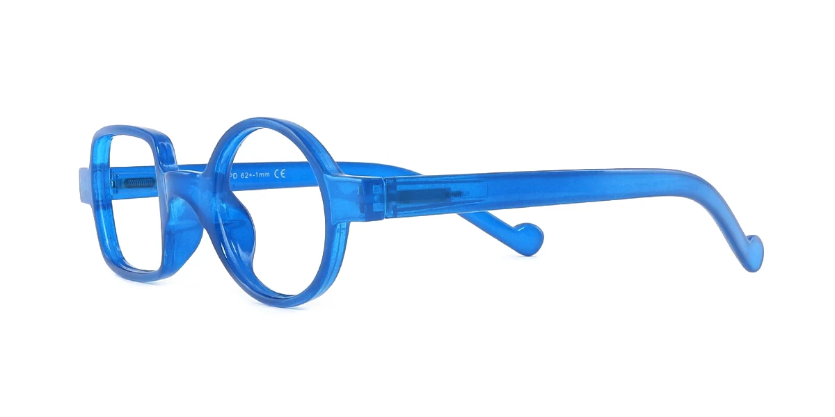 Blue Irregular Unique Custom Engraving Eyeglasses | WhereLight