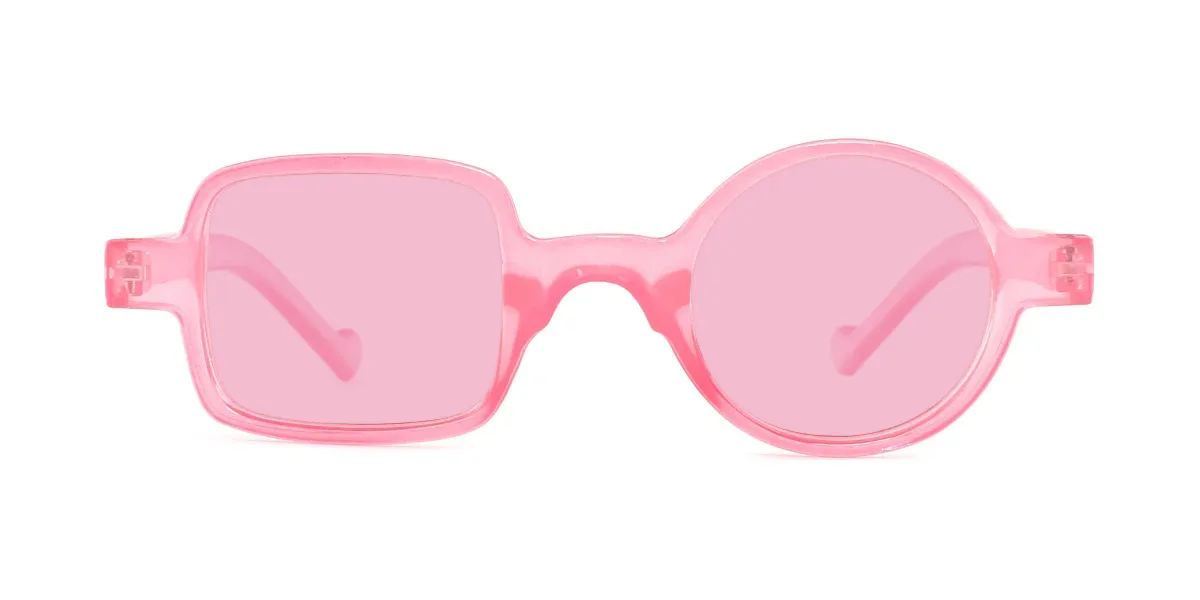 Pink Irregular Unique Custom Engraving Eyeglasses | WhereLight