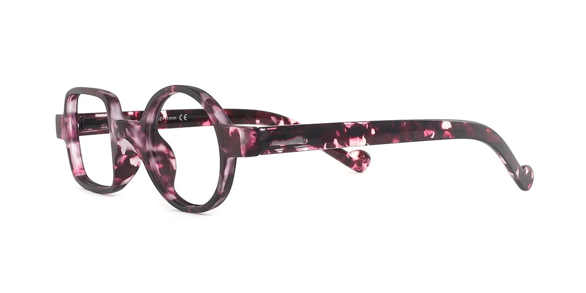 Purple Irregular Unique Custom Engraving Eyeglasses | WhereLight