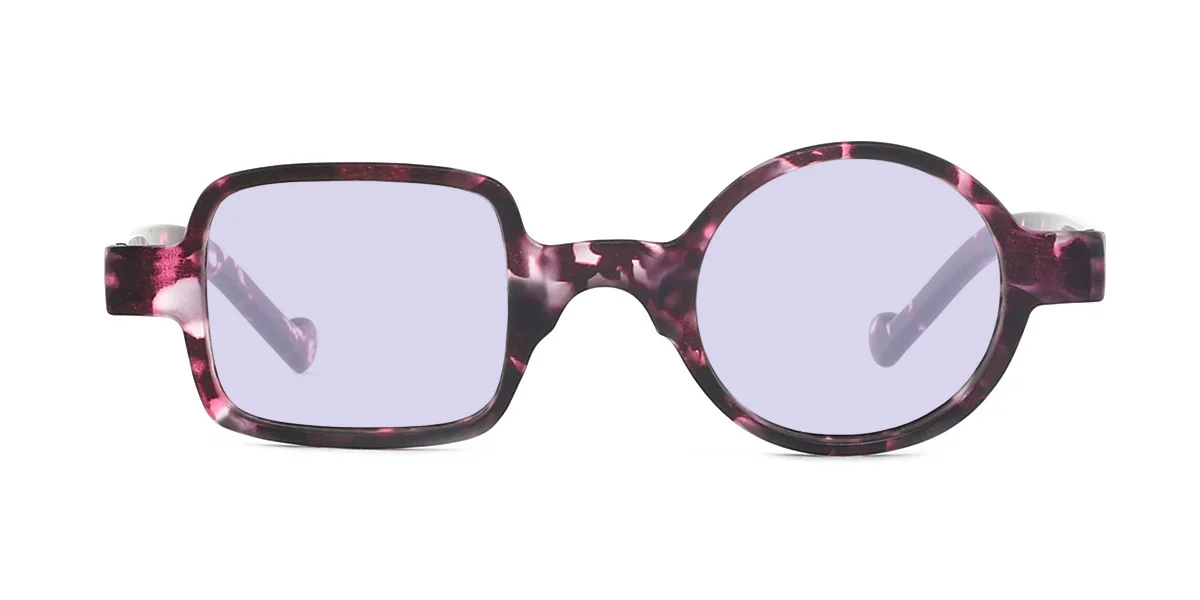 Purple Irregular Unique Custom Engraving Eyeglasses | WhereLight