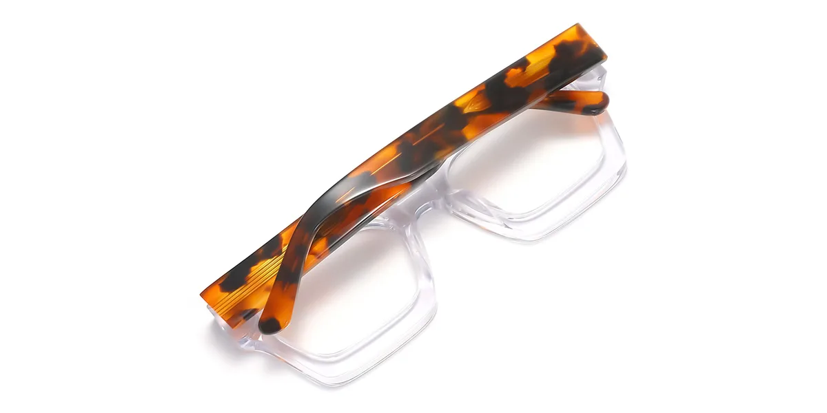 Clear Rectangle Gorgeous  Eyeglasses | WhereLight