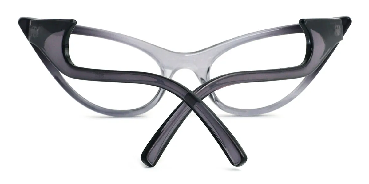 Grey Cateye Unique Custom Engraving Eyeglasses | WhereLight