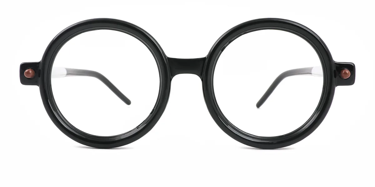 Black Round Classic Retro Unique Gorgeous  Eyeglasses | WhereLight