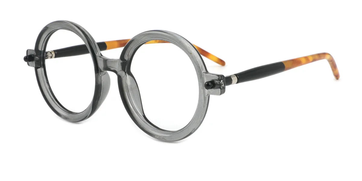 Grey Round Classic Retro Unique Gorgeous  Eyeglasses | WhereLight