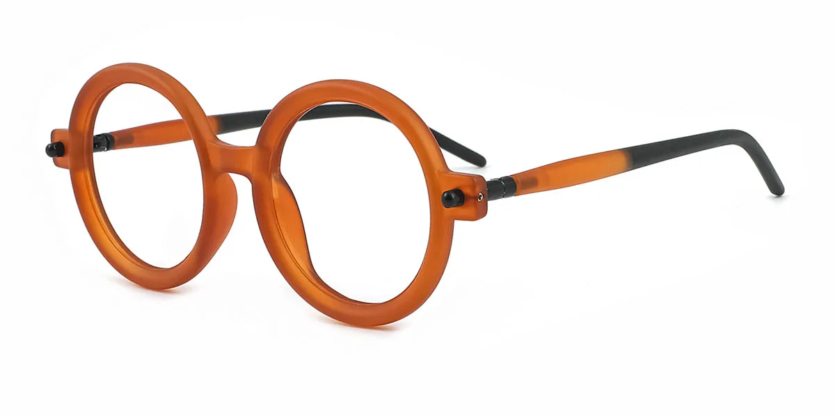 Orange Round Classic Retro Unique Gorgeous  Eyeglasses | WhereLight