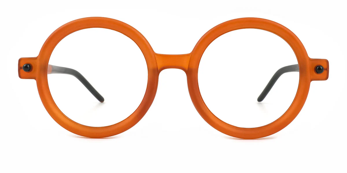 Orange Round Classic Retro Unique Gorgeous  Eyeglasses | WhereLight