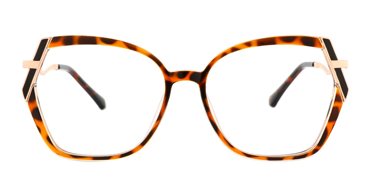 Tortoiseshell Irregular Unique Spring Hinges Custom Engraving Eyeglasses | WhereLight